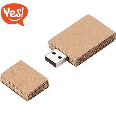 Chiavetta USB in cartone riciclato