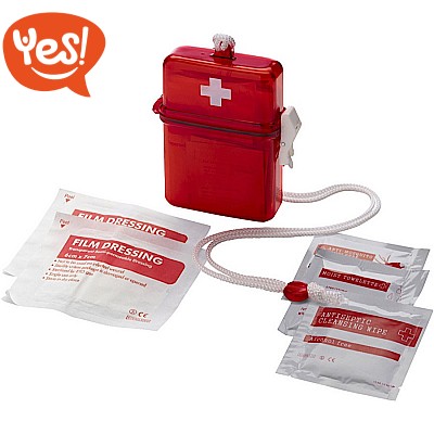 Kit pronto soccorso in astuccio rosso