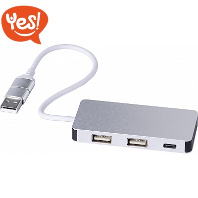 Multipresa hub USB in alluminio riciclato