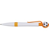 Penna a sfera in plastica con pallina da calcio