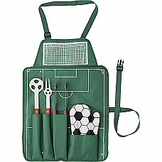 Set barbecue con grembiule campo di calcio