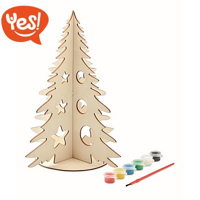 Albero di Natale da montare e colorare