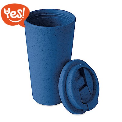 Bicchiere in fibra di bamboo con coperchio Bicchiere in fibra di bamboo con coperchio