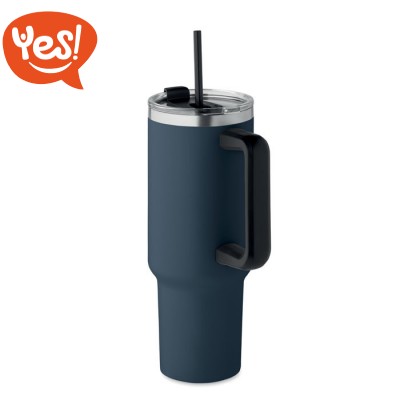 Bicchiere termico n acciaio inossidabile con cannuccia
