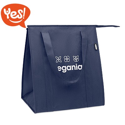Borsa frigo in tessuto riciclato con cerniera