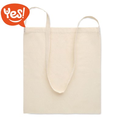 Borsa shopper in cotone certificato con tracolla