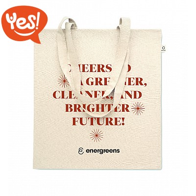 Borsa shopper in cotone riciclato post-consumo