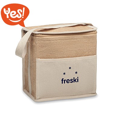 Borsa termica in iuta con tracolla
