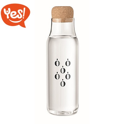 Bottiglia in vetro da 1 litro con tappo di sughero Bottiglia in vetro da 1 litro con tappo di sughero