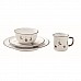 Servizio breakfast in ceramica con decoro natalizio Servizio breakfast in ceramica con decoro natalizio