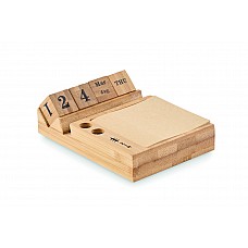 Calendario da tavolo con stand portapenne e memo