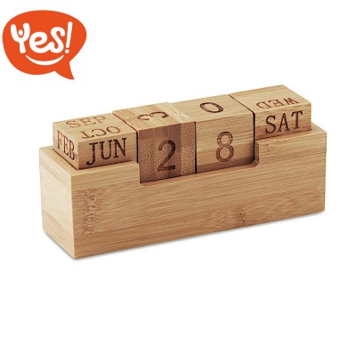 Calendario permanente in bamboo