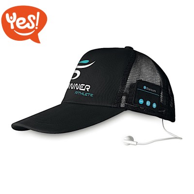 Cappellino con cuffie bluetooth