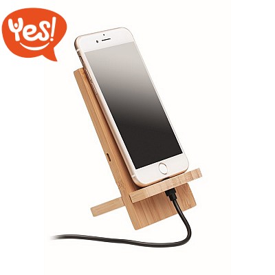 Caricabatterie wireless con stand per smartphone