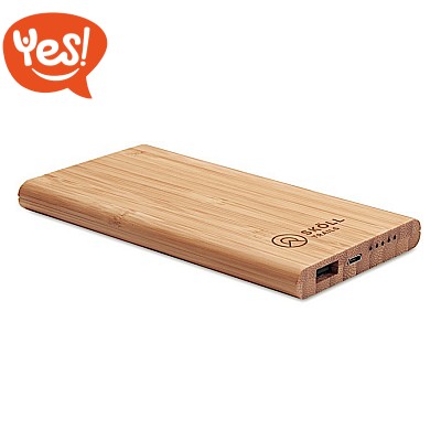 Caricatore e Power bank in bamboo