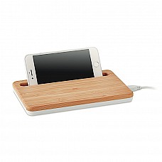 Caricatore per cellulare in bamboo