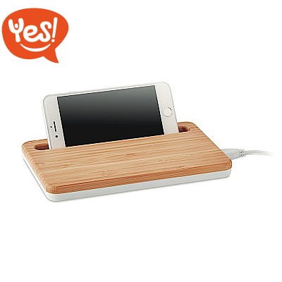 Caricatore per cellulare in bamboo