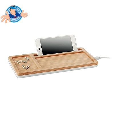 Caricatore per smartophone e multiporta USB in bamboo
