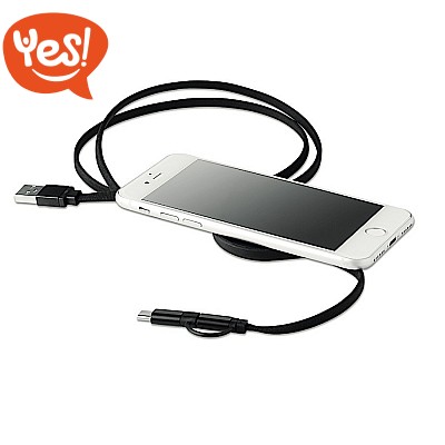 Caricatore wireless con cavi 3 in 1
