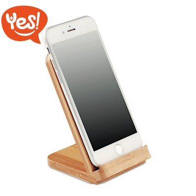 Caricatore wireless e stand in bamboo