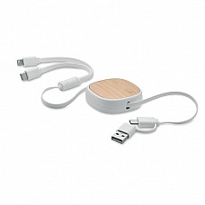 Cavo di ricarica multipresa USB retrattile