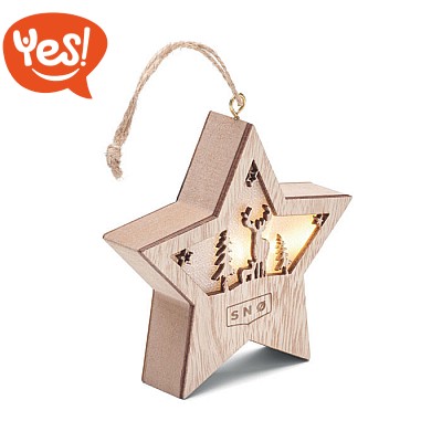 Decorazione natalizia stella con luce