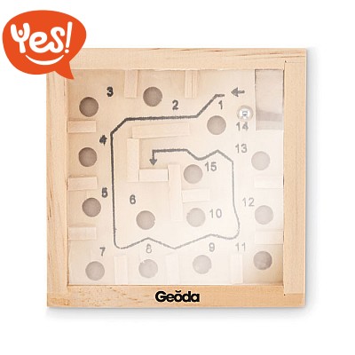 Gioco del labirinto in legno