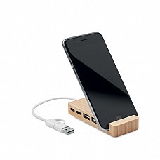 Hub USB con stand per smartphone