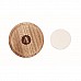 Candela con base rotonda in legno