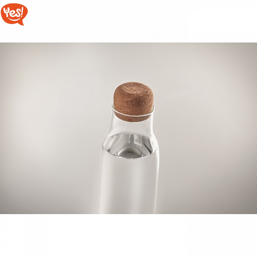 2 Bottiglie Vetro 500ml Con Tappo Sughero - Ideali Per Liquori, Oli O Decorazioni (Ø8,5cm H18cm) - Foto 3