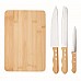 Set tagliere con coltelli in bambù personalizzabile
