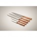 Ceppo in legno personalizzabile con 5 coltelli