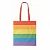 Shopper in cotone con motivo arcobaleno