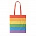 Shopper in cotone con motivo arcobaleno