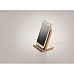 Caricatore magnetico wireless in bambù con supporto per smartphone Caricatore magnetico wireless in bambù con supporto per smartphone