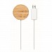 Caricatore magnetico wireless in bambù con supporto per smartphone Caricatore magnetico wireless in bambù con supporto per smartphone