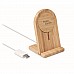 Caricatore magnetico wireless in bambù con supporto per smartphone Caricatore magnetico wireless in bambù con supporto per smartphone