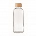 Bottiglia in vetro personalizzabile con tappo in bambù