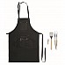 Set barbecue con grembiule in tela cerata