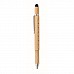 Penna in bambù con touchscreen, livella, righello e giravite a due punte