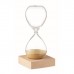 Clessidra da 5 minuti in vetro con base in legno