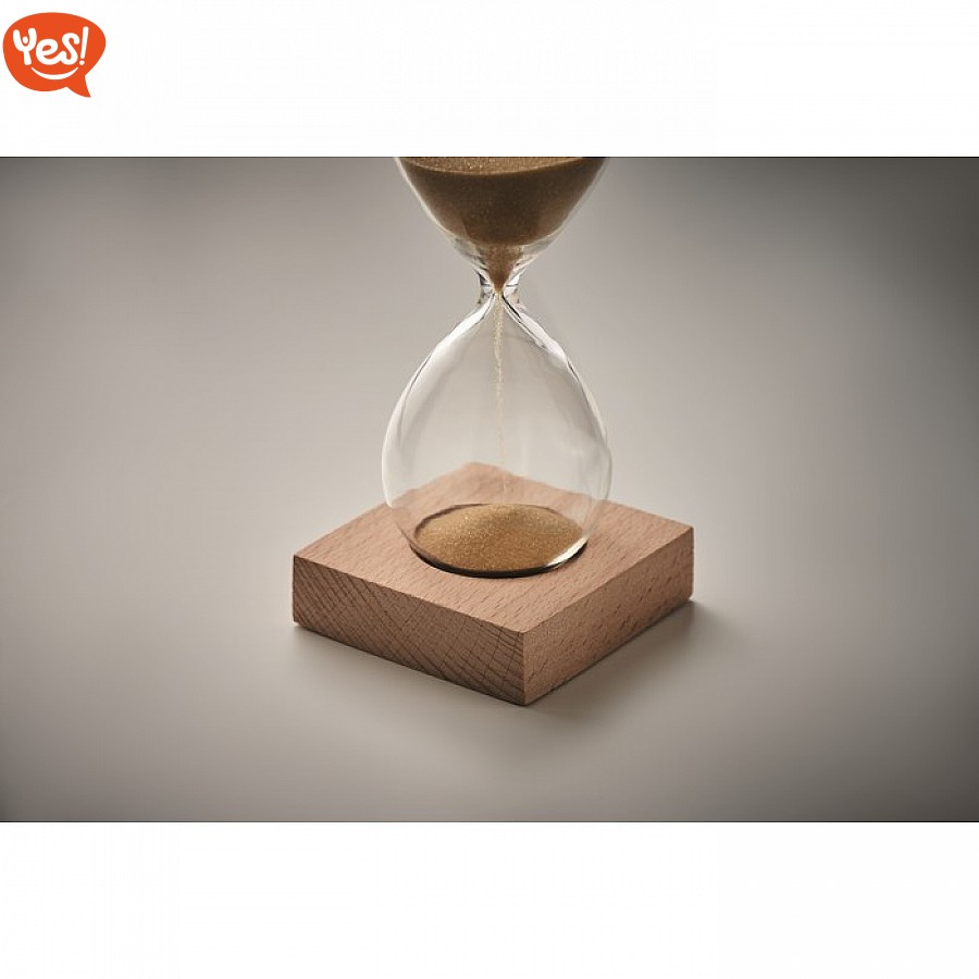 Clessidra Da 60 Minuti In Legno Nero Con Sabbia Blu – Orologio Decorativo 20x10x10 Cm – Regalo Originale Per Compleanno, Matrimonio O Natale
