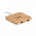 Caricatore e hub USB in bamboo personalizzabile