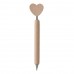Penna a sfera in legno con cuore