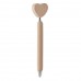 Penna a sfera in legno con cuore