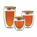 Bicchiere in vetro con coperchio in bamboo personalizzabile