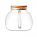 Teiera in vetro con tappo in bamboo