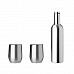 Set bottiglia e bicchieri in acciaio