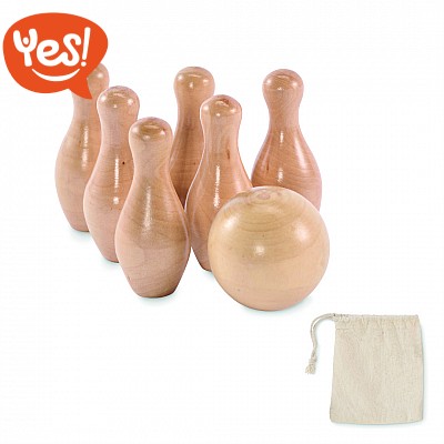 Mini set da bowling in sacchetto personalizzabile