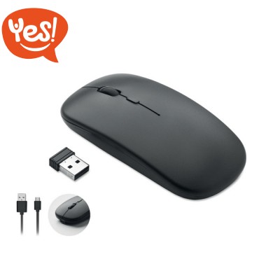 Mouse wireless ricaricabile